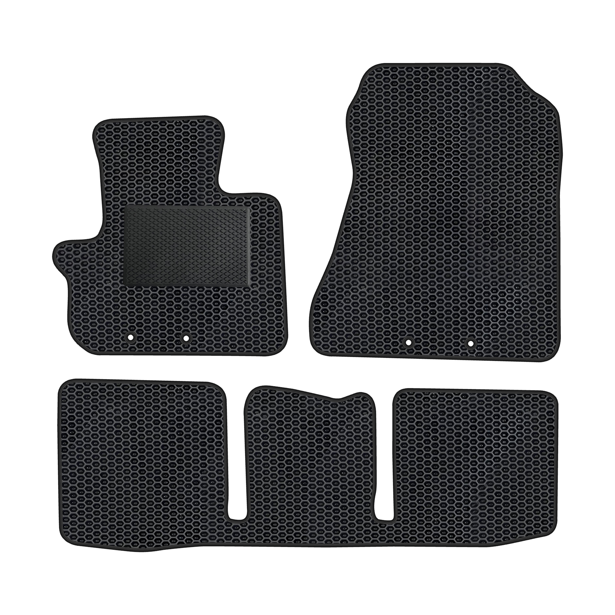 To058evapod - Komplettes Set Eva-autofußmatten Passend Für Toyota Iq 2009-2016 (mit Zusätzlicher Verstärkung)