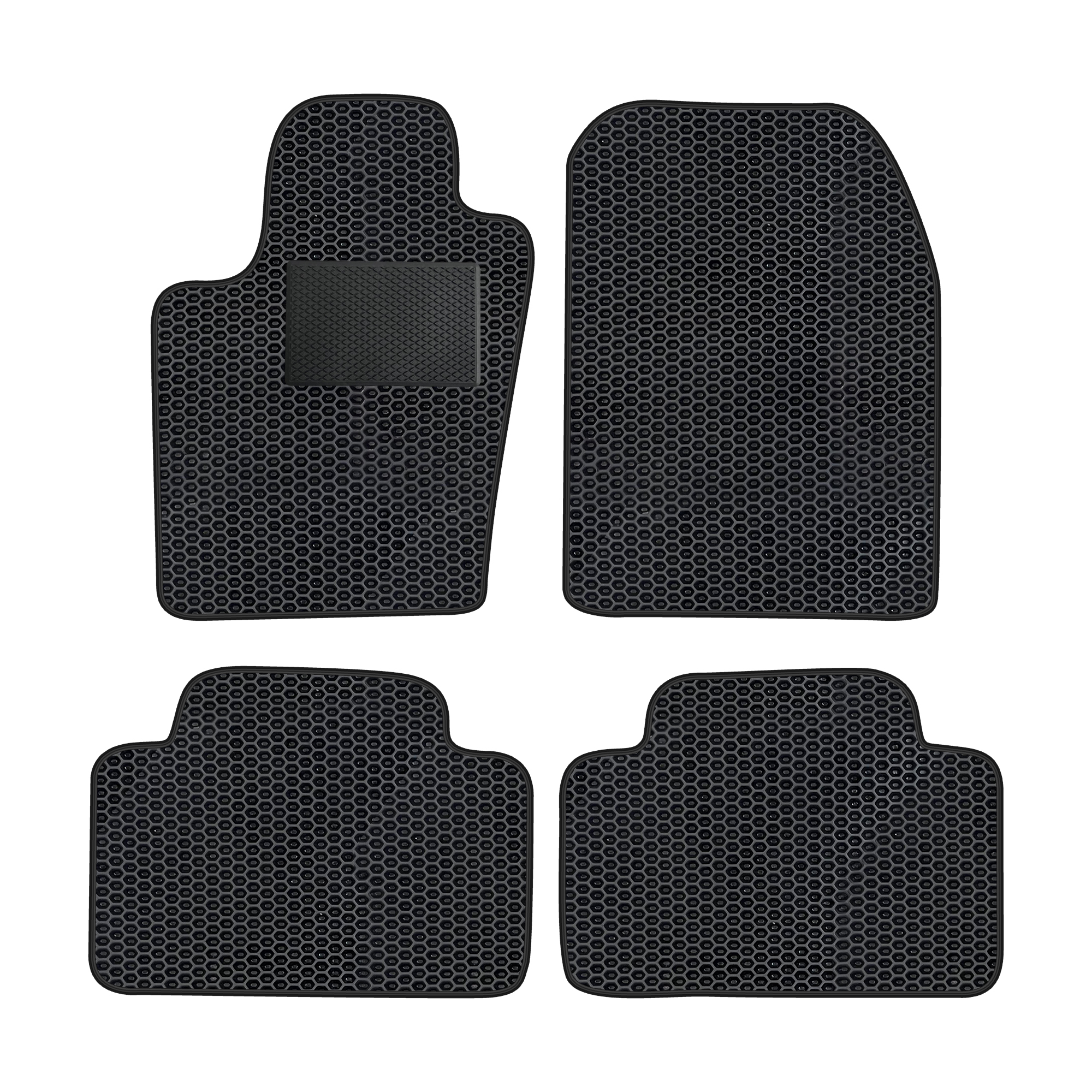 Je014evapod - Komplettes Set Eva-autofußmatten Passend Für Jeep Wrangler Iv Ab 2017 4-türer (mit Zusätzlicher Verstärkung)