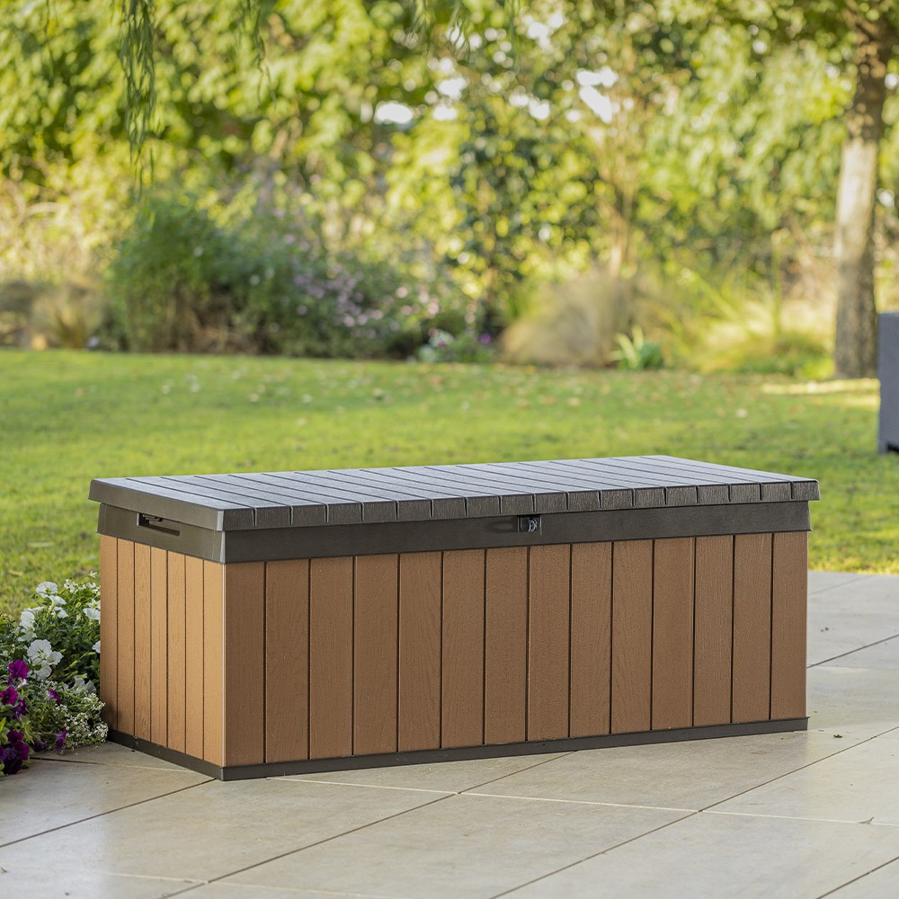 Darwin Box Balkon-gartenbox, 380 L Fassungsvermögen, Braun, Für Den Balkon
