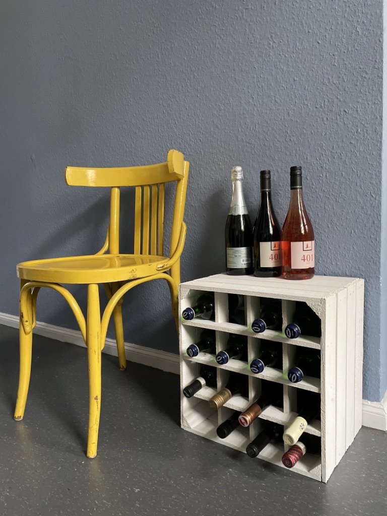 Weinregal 16er Weiss Abstellregal Weingestell Fächer Flaschenregal Weinschrank Flaschenablage