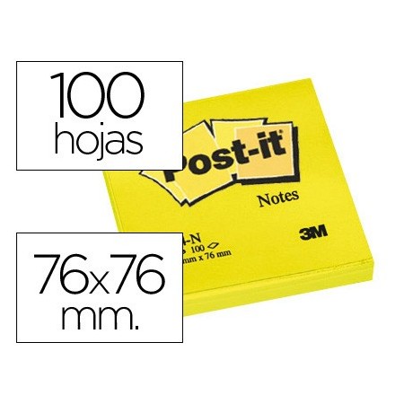 Post-it 7100180386 Klebezettel Rechteck Gelb 100 Blätter