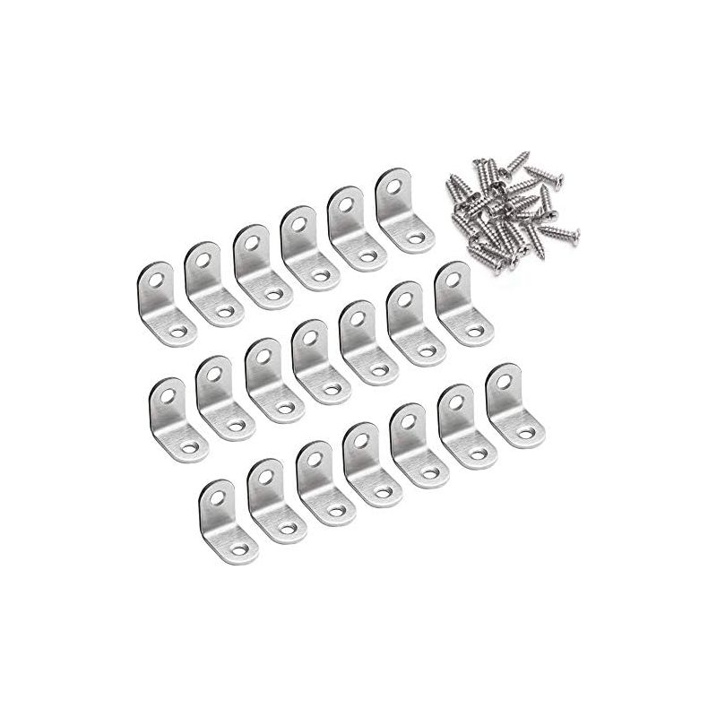 90°-befestigungswinkel Aus Edelstahl – Stütze L 20 X 20 X 16 Mm – 20er-packung – 2 Mm Dicke Zur Möbelverstärkung