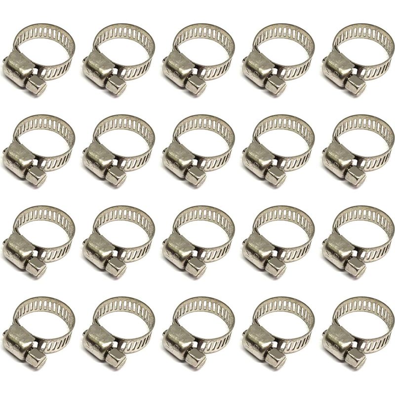 Verstellbare Schlauchschelle 10–16 Mm – Edelstahl 304 – 20er-pack – Korrosions- Und Verformungsbeständig
