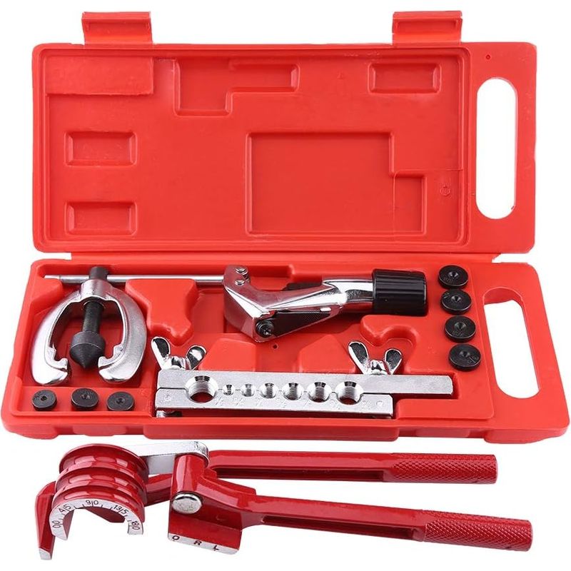 11-teiliges Rohrbördelset – Biegewerkzeug Und Rohrschneider – Stahl Und Aluminium – 1/4", 5/16", 3/8"-adapter – Aufbewahrungskoffer