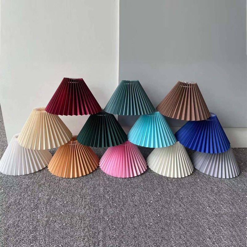 Lampenschirm, E27, Burgunderroter Plissee-lampenschirm, Großer Lampenschirm, Stoff-tischlampenschirm, Lampenschirm Für Schlafzimmer, Büro, Arbeitszimmer Und Schlafzimmer