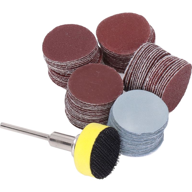 100 Stück 25-mm-schleifscheiben, Körnung 100, 180, 240, 1500, 3000 Zum Schleifen, Fräsen Und Gravieren