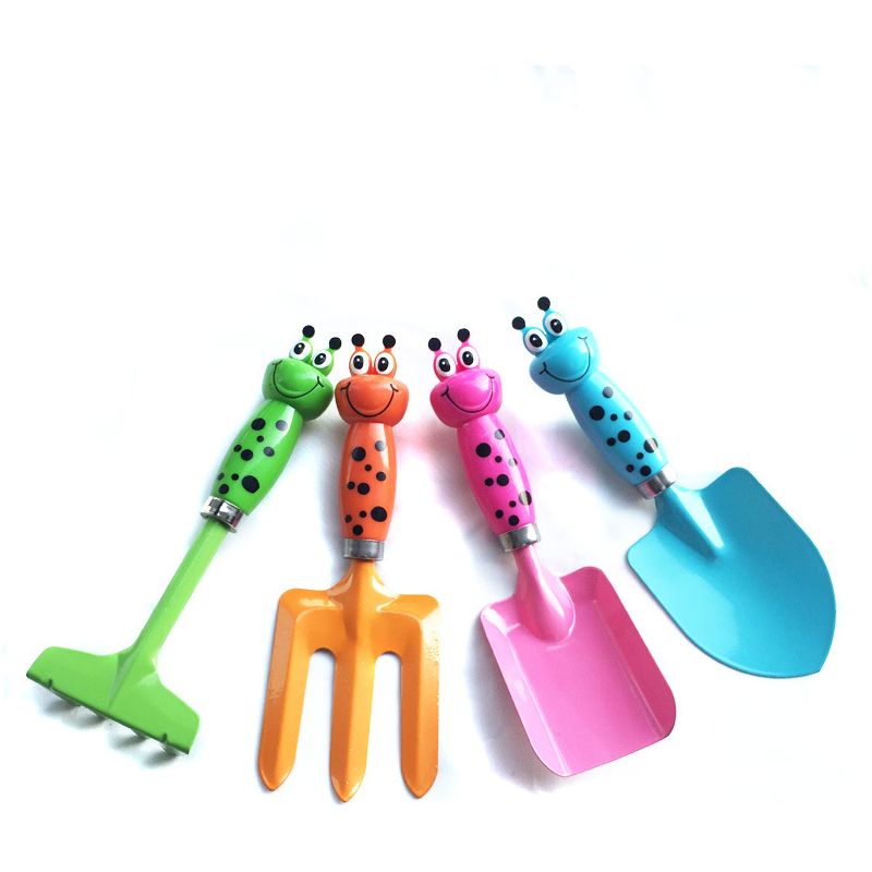 4-teiliges Gartenwerkzeug-set: Gartenegge, Schaufel, Rechen, Topfrechen, Pflanzenpflege, Handwerkzeuge Für Kinder