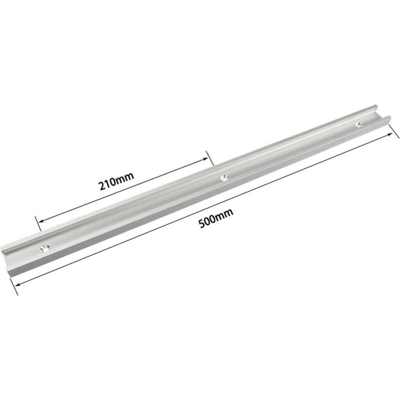 500 Mm T-nut-t-schiene, Gehrungsschiene, Gerade Nut, Befestigungskante, Führungsschiene, Spannwerkzeug, Aluminiumlegierung, Aluminium-t-nut-verriegelungsschiene, Schwere Ausführung Für Tischkreissäge