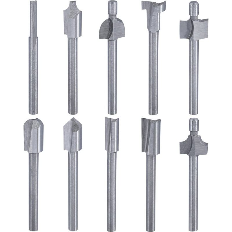 Hss-fräser-set, 3 Mm (1/8") Rotations-holzgravurfräser Für Heimwerker, Dremel-zubehör