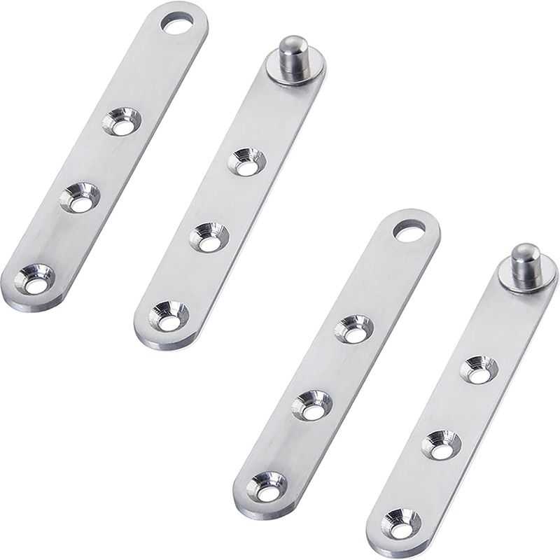 Set Mit 4 Türscharnieren, 100 Mm Edelstahl, 360-grad-drehung, Verdeckte Türscharniere