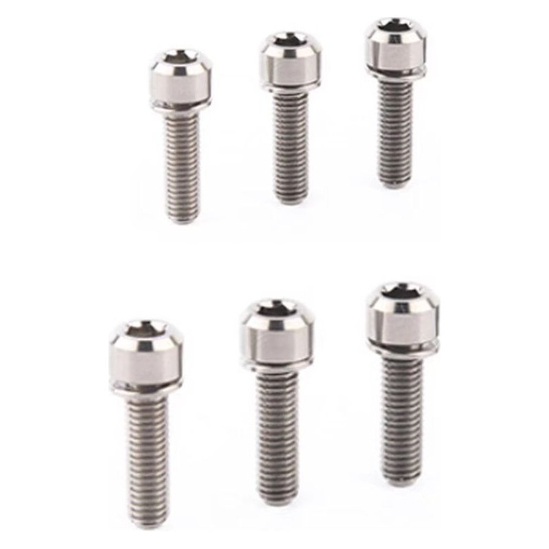 Satz Mit 6 Farbigen Titanschrauben Für Mountainbike-lenker M5 X 18 Mm (titan)