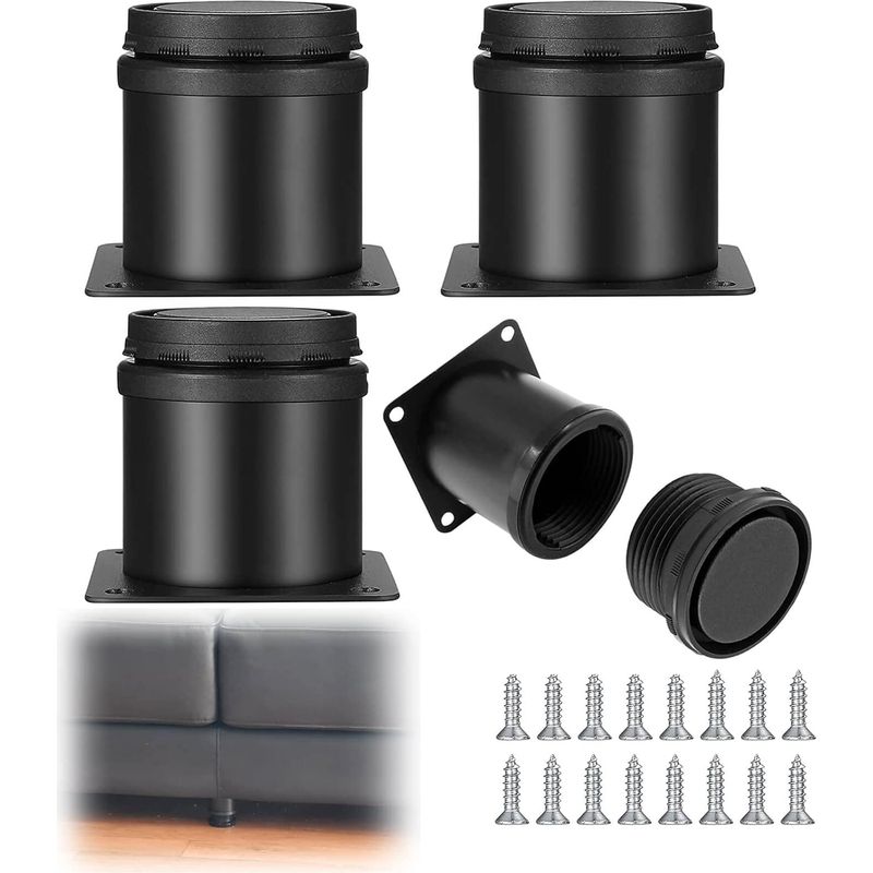 4-beinige Möbelbeine, 5 Cm Weiße Tischbeine, Höhenverstellbare Möbelbeine Aus Edelstahl, Höhenverstellbar Von 0 Bis 15 Mm, Inklusive Edelstahlschrauben