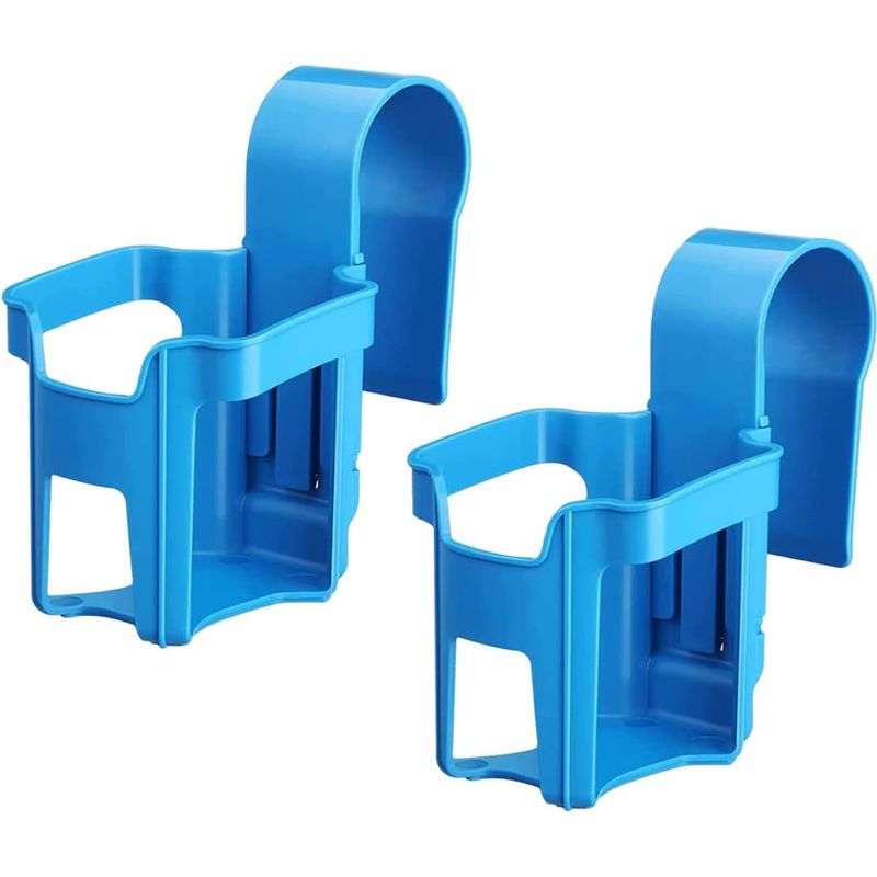Set Mit 2 Kunststoff-becherhaltern Für Schwimmbäder - Multifunktionales Poolzubehör - Passend Für Die Meisten Pools (blaue Ephemeris)