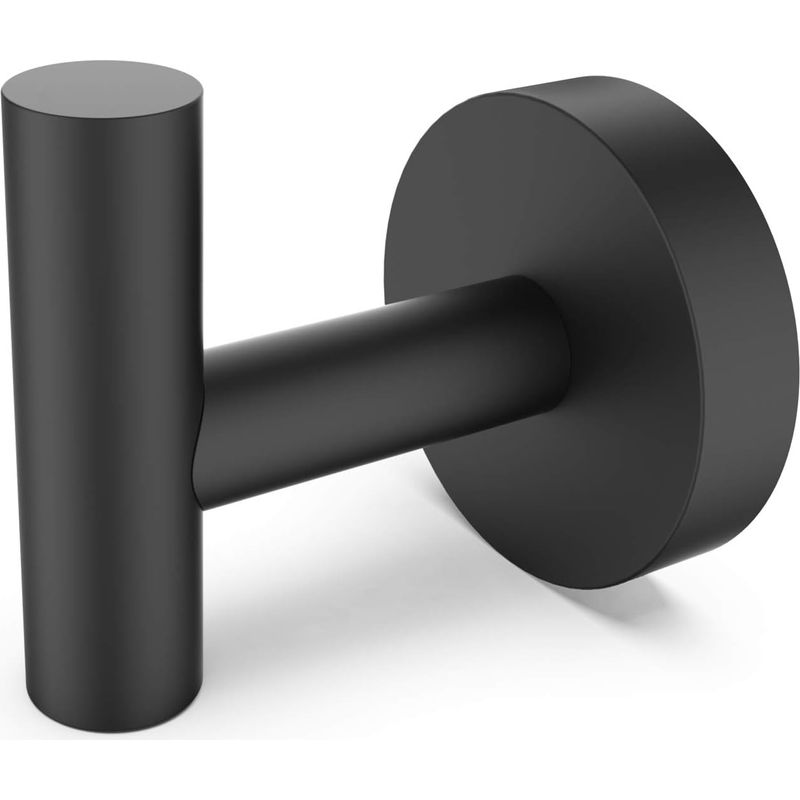 Set Mit 1 Edelstahl-wandhaken (sus 304) Für Badezimmer, Schwarz