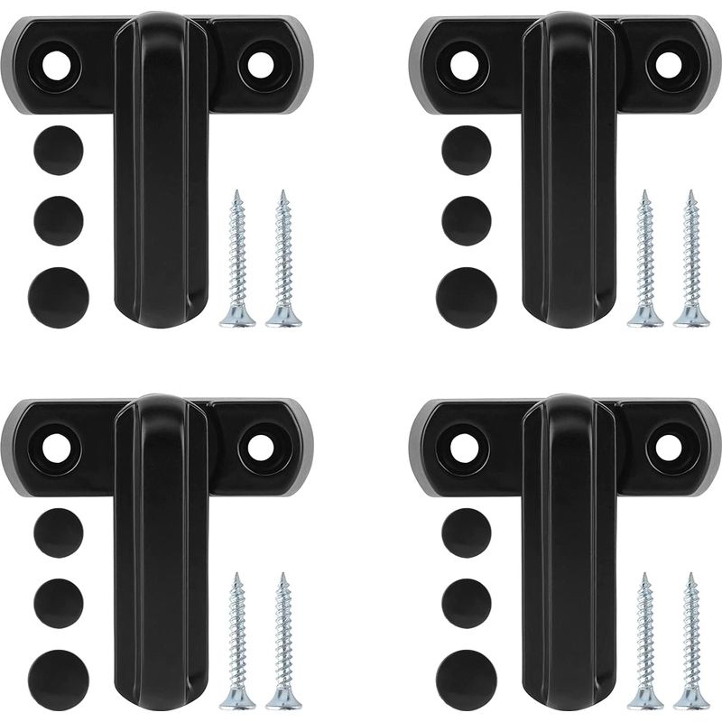 Fenster- Und Türstopper – 4 Stück – Aluminiumlegierung – Sicherheit Für Zuhause – Kindersicherung – Türstopper – Zusätzlicher Türstopper Für Upvc/pvc-fenster Und -türen – Schwarz