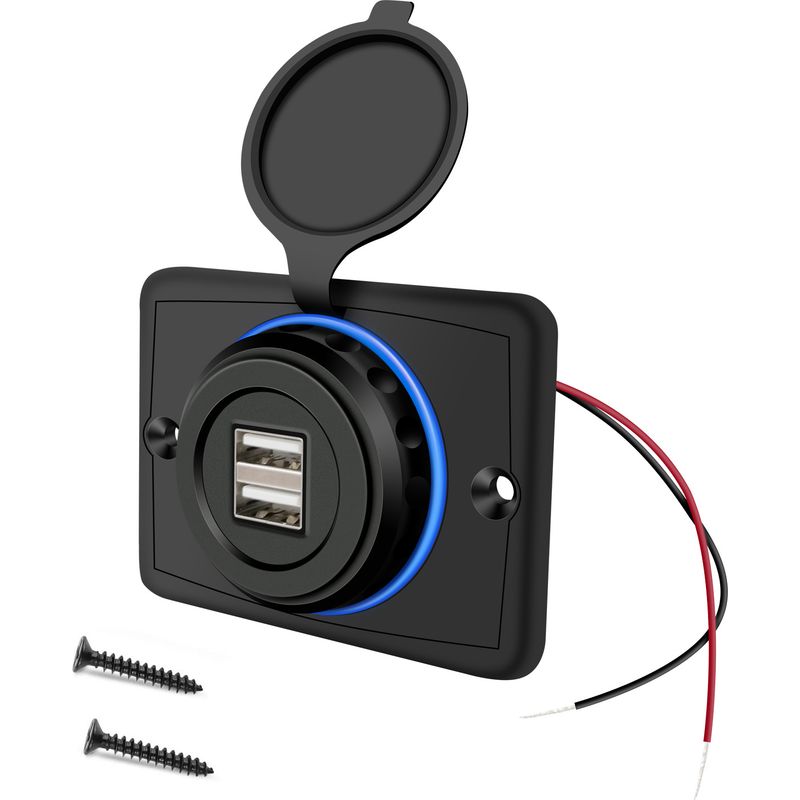 12-v-usb-buchse, Zwei 12-v-usb-anschlüsse, 12-v-3,1-a-usb-kfz-ladegerät, Usb-kfz-ladegerät Für Auto, Bus, Wohnmobil, Boot