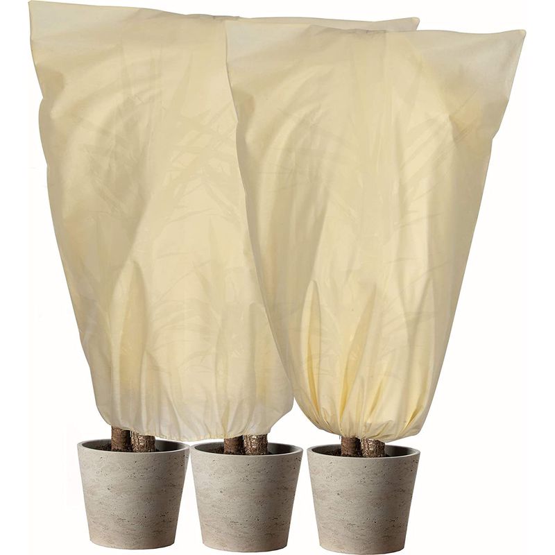 Winterliche Pflanzenabdeckung, Vlies-winterabdeckung Zum Frostschutz Von Topfpflanzen Und Rosen (80x60cm)