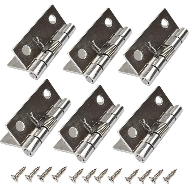 Set Mit 6 Türfederbändern (3,8 Cm), Robuste Fensterbänder Aus Edelstahl 304 Für Innen- Und Außentüren