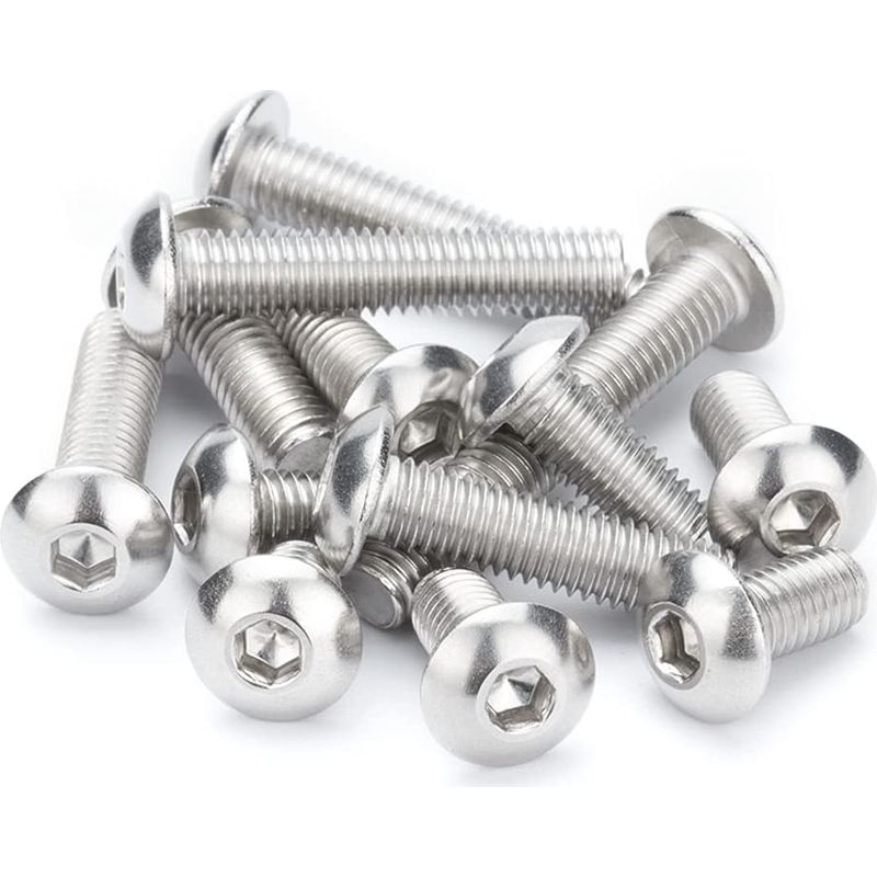 M10 Innensechskantschrauben, Linsenkopfschrauben, Innensechskantschrauben, Befestigungselemente Aus Edelstahl, M10 × 16 Mm, 5 Stück