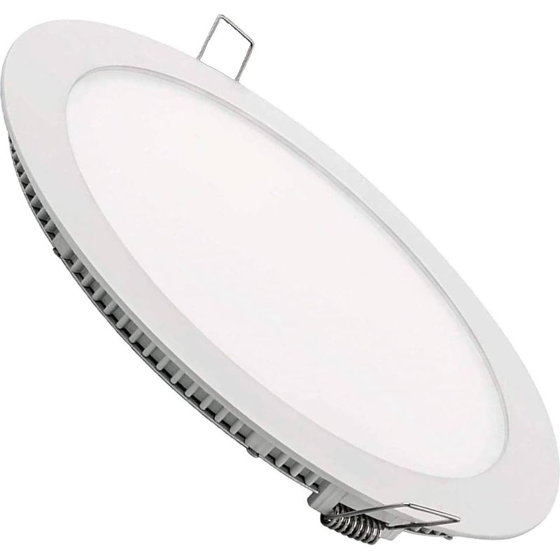 Packung Mit 1 Led-einbauleuchte, Rund, Flach, 1800 Lumen. Treiber Inklusive (170 Mm, 12 W, 6500 K, Kaltweiß).