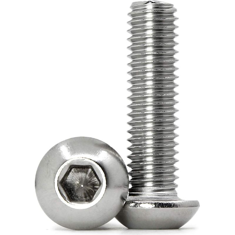M8 X 25 Mm 20 Stück Innensechskantschrauben Mit Knopfkopf, Edelstahl 304, Vollgewindet