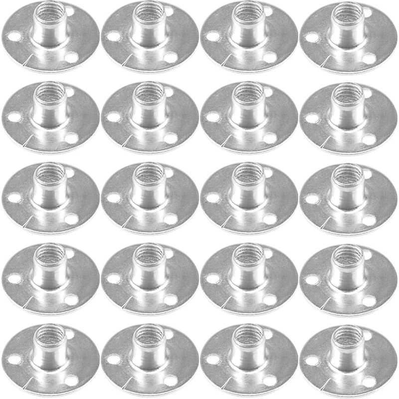 20 Stück M8-t-nut-gewindebolzen Mit Rundem Sockel, Verzinktes Metall, Möbelbeschläge Zum Befestigen Und Verbinden Von Möbeln