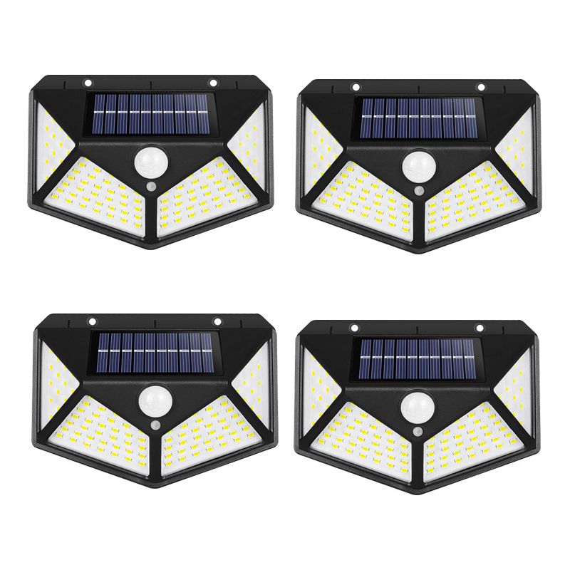 100 Led-solar-gartenleuchten, 4er-pack Mit Bewegungsmelder, Wasserdicht, 1200 Mah Solar-strahler, Leistungsstarke Kabellose Gartenleuchten