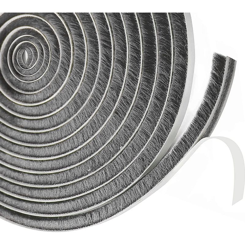 Bürstendichtung Für Schiebetüren, 2 Stück X 9 Mm (b) X 15 Mm (t) X 6 M (l), Fensterdichtung Zur Schalldämmung Von Türen, Isolierdichtung Für Dichtungsbreiten Von 7 Mm Bis 13 Mm