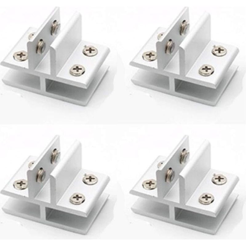Set Mit 4 T-förmigen Glasklemmen Für 3-teilige Seitenwände, Duschen, Tische, 10-12 Mm Klemmplatten