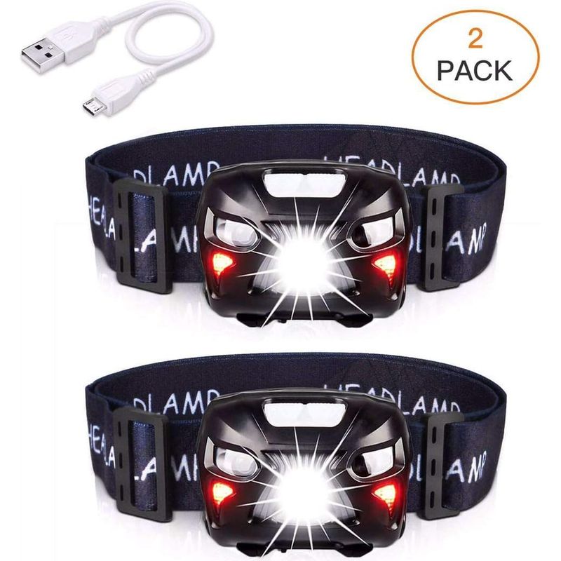 Wiederaufladbare Led-stirnlampe Mit Usb-anschluss, Leistungsstarke Stirnlampe Mit 400 Lm, 8 Leuchtmodi, Wasserdicht (ipx4), Bewegungssensor Für Angeln, Camping, Wandern, Radfahren Und Lesen