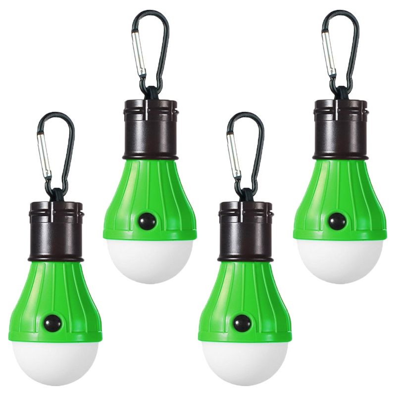 4er-pack Led-campinglampe, Notleuchte Für Den Außenbereich, Zeltlaterne, Angellaterne, Hängelampe (grün)