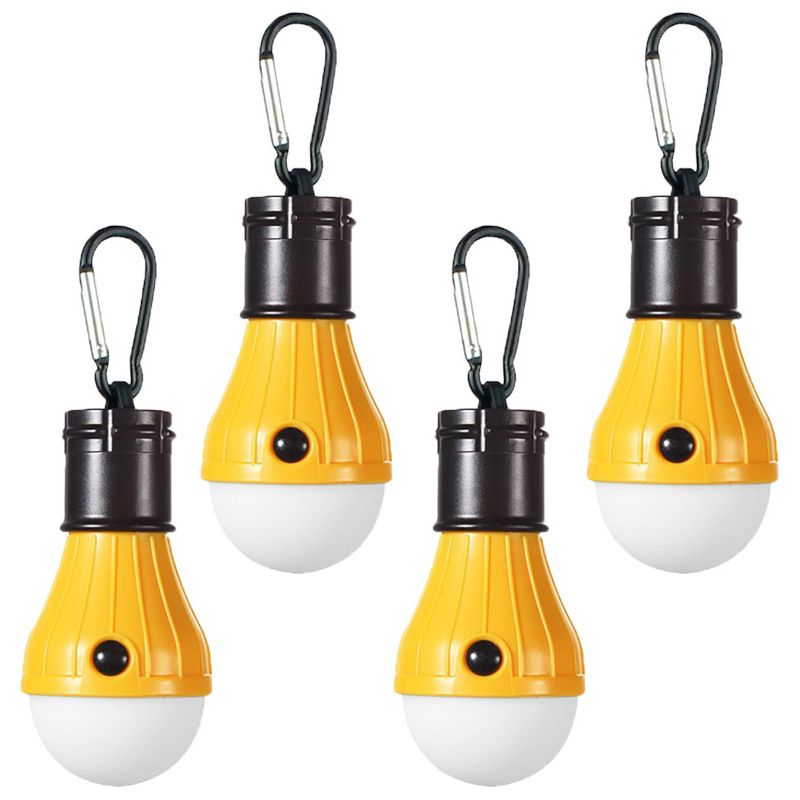 4er-pack Led-campinglampe, Notleuchte Für Den Außenbereich, Zeltlaterne, Angellaterne, Hängelampe (gelb)
