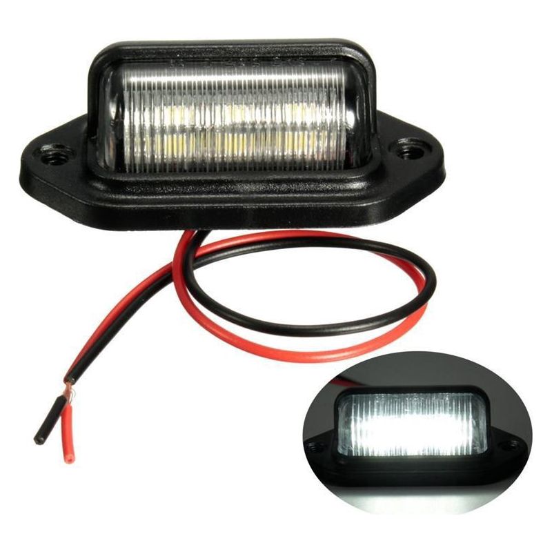 Stück – Lkw- Und Pkw-kennzeichenbeleuchtung Mit 6 Leds, Bus- Und Anhänger-rücklicht, Seitenlicht, 12–24 V