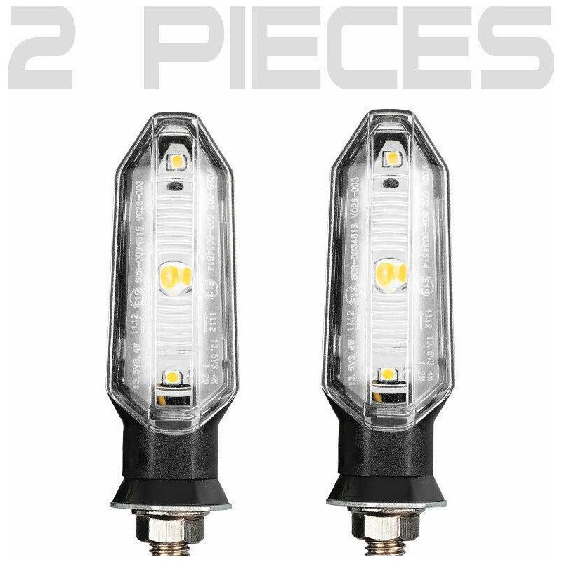 Stück – Passend Für Honda, Kawasaki, Yamaha – 3 Große Led-blinker In Haifischform Für Motorräder