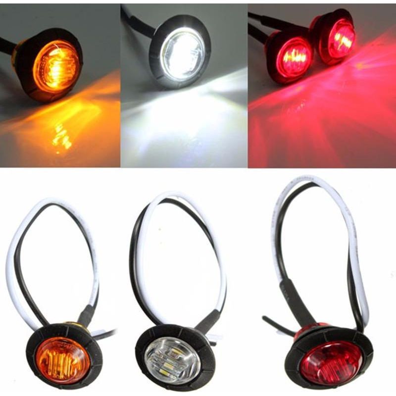 Stück – 3 Kleine Runde Led-seitenleuchten Für Lkw, Anhänger, Pickup, Wohnmobil, Dot-rückleuchten, 3/4 Zoll