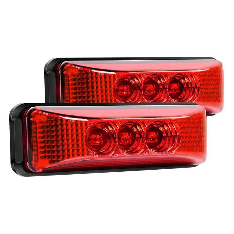 Stück – 12v Rote Piranha 3 Led Hochleistungs-lkw-seitenleuchten, Staufachblinker, Positionsleuchten