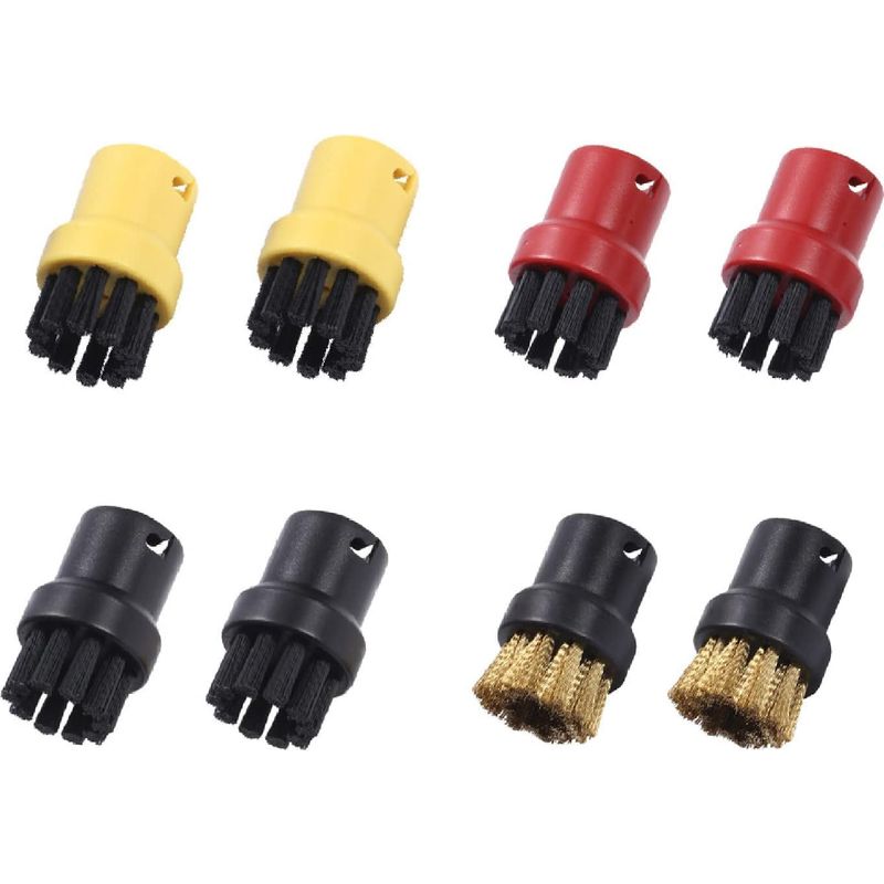 Runde Nylon- Und Messingbürsten Für Dampfreiniger, Haushaltsdampfbürste, Messing-wischmoppteile, Wischmoppzubehör Für Dampfreiniger Sc1 Sc2 Sc3 Sc4 Sc5 Sc7, 8 Stück