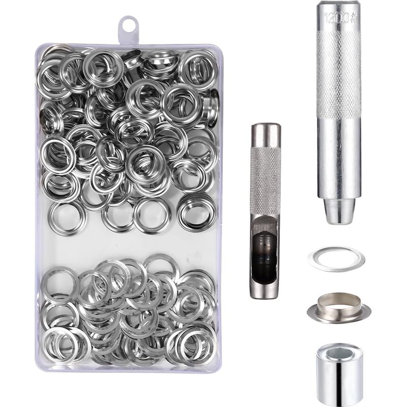 Ösenwerkzeug-set, 14 Mm Innendurchmesser, 100-teiliges Set Für Planen, Vorhänge, Schuhe, Taschen