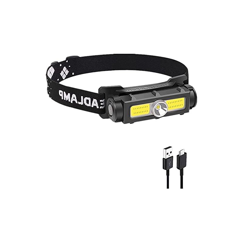 500 Lumen Cob-led-stirnlampe, Ultraleichte, Per Usb Aufladbare Stirnlampe, 7 Leistungsstarke Modi, Abnehmbare Cob-led Mit Rotem Und Weißem Licht Für Camping/wandern/angeln