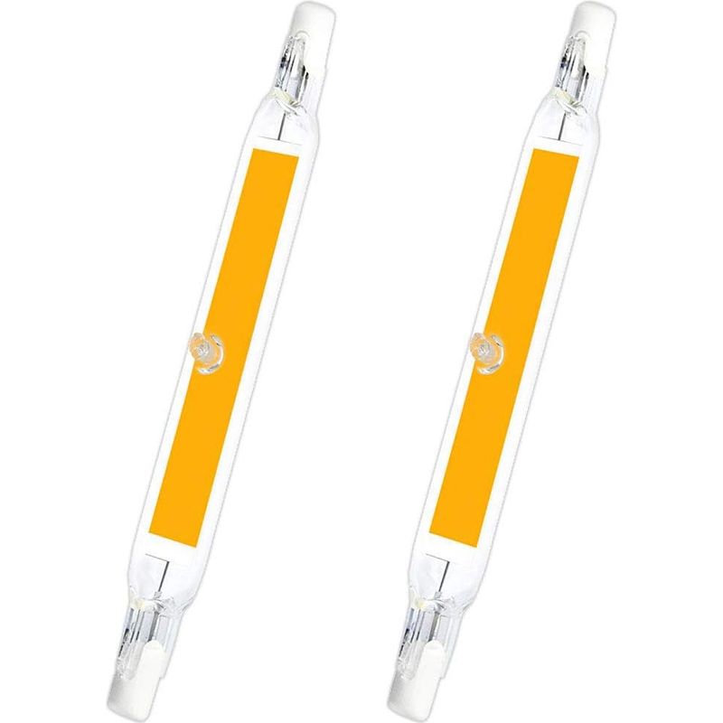R7s 78mm Led 5w Warmweiß 3000k, 500lm, R7s J78 Cob Linear-led Ersetzt 40w/50w Halogen-stiftlampen, Schlanke 78mm R7s Led-lampe Für Mini-projektoren/wandleuchten, Nicht Dimmbar, 2er-pack