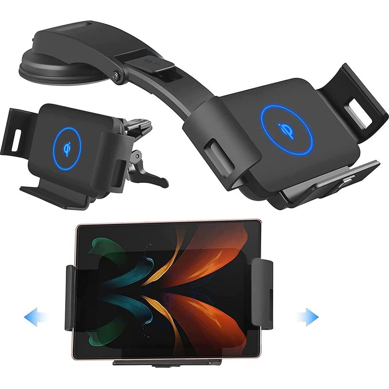 15-w-qi-wireless-autoladegerät, Kompatibel Mit Samsung Galaxy Fold 3/galaxy Z Fold 2/s21, Iphone 12/13/pro Max, Kfz-handyhalterung