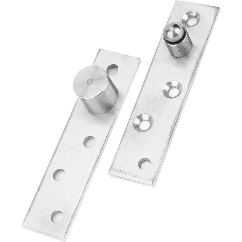 2er-packung 360 Grad Drehbare Türscharniere, Verdeckte Edelstahl-drehscharniere 100x24 Mm Mit Nach Unten Gerichteter Welle Für Türen, Fenster Und Schränke (exzentrische Welle)