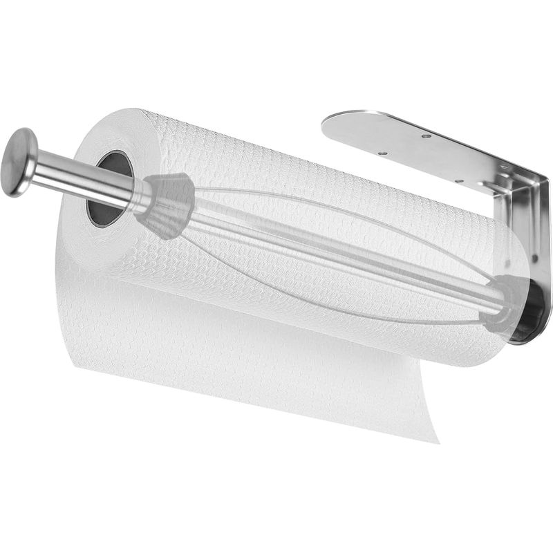 Papierhandtuchhalter, Wand-papierhandtuchhalter, Papierhandtuchhalter Mit Soft-close-funktion, Einhand-papierhandtuchrollenhalter Für Küchenarbeitsplatte, Esstisch, Wohnzimmer, Klebe- Oder Schraubmont