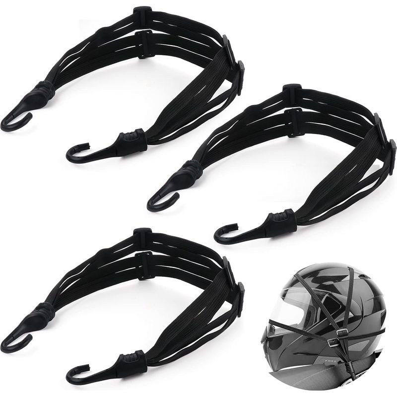 Elastische Gepäckgurte Mit Doppelhaken, Einziehbarer Gepäckgurt, Schwarze Elastische Nylon-spanngurte Für Fahrrad, Motorradhelm, Gepäck, Trolley, Lastenanhänger (60-110 Cm)