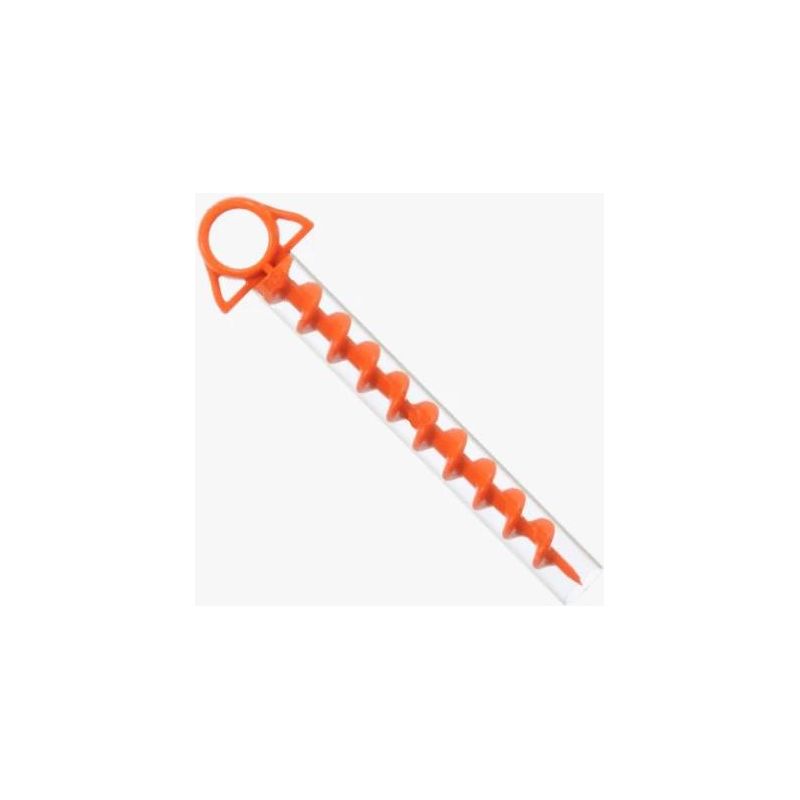 Orangefarbene Kunststoff-zeltnägel Im Sardinen-design, Mit 4 Kunststoffröhrchen, 29 Cm Lang, Korrosionsbeständig, Für Rasen, Markisen, Strand, Planen Und Camping