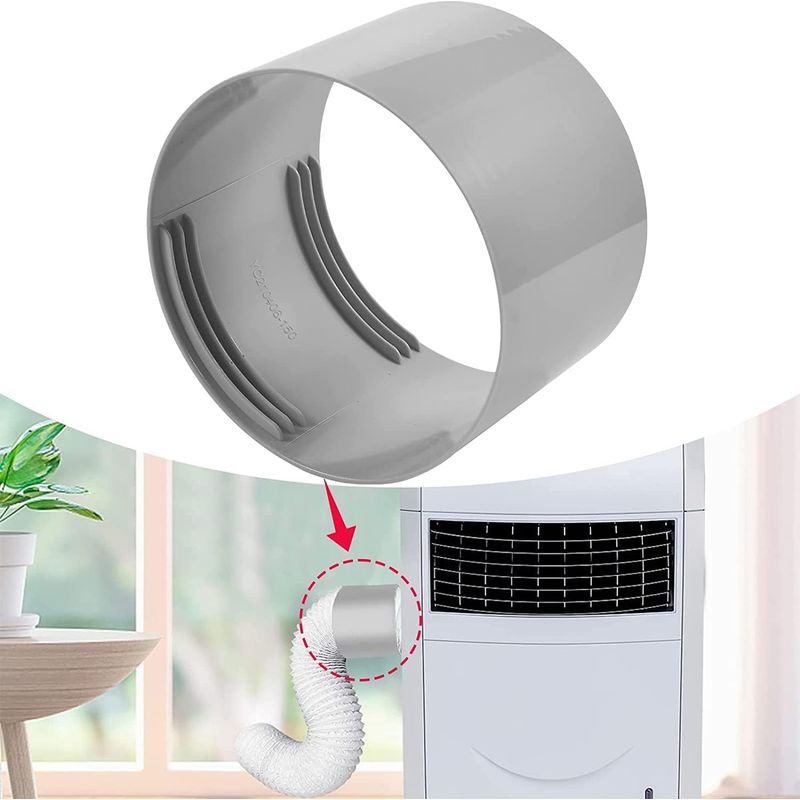 Abluftschlauch Für Klimaanlagen, Fensterschlauchadapter Für Klimaanlagen, Flachlüftungsanschluss, Abluftschlauch Ø 130/150 Mm, Flexibles Pvc (150 Mm)