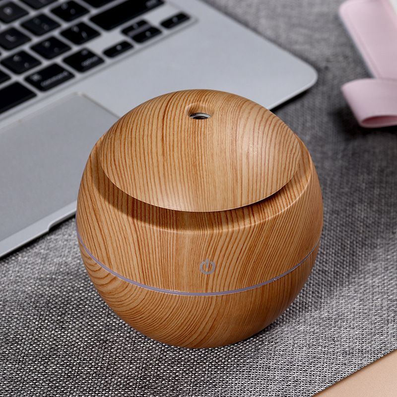 Mini-usb-ultraschall-luftbefeuchter – Extrem Leise – Luftbefeuchter Für Büro, Schlafzimmer Usw. – Kleiner Luftreiniger Mit 7-farbiger Led-beleuchtung (farbe Von Grau)