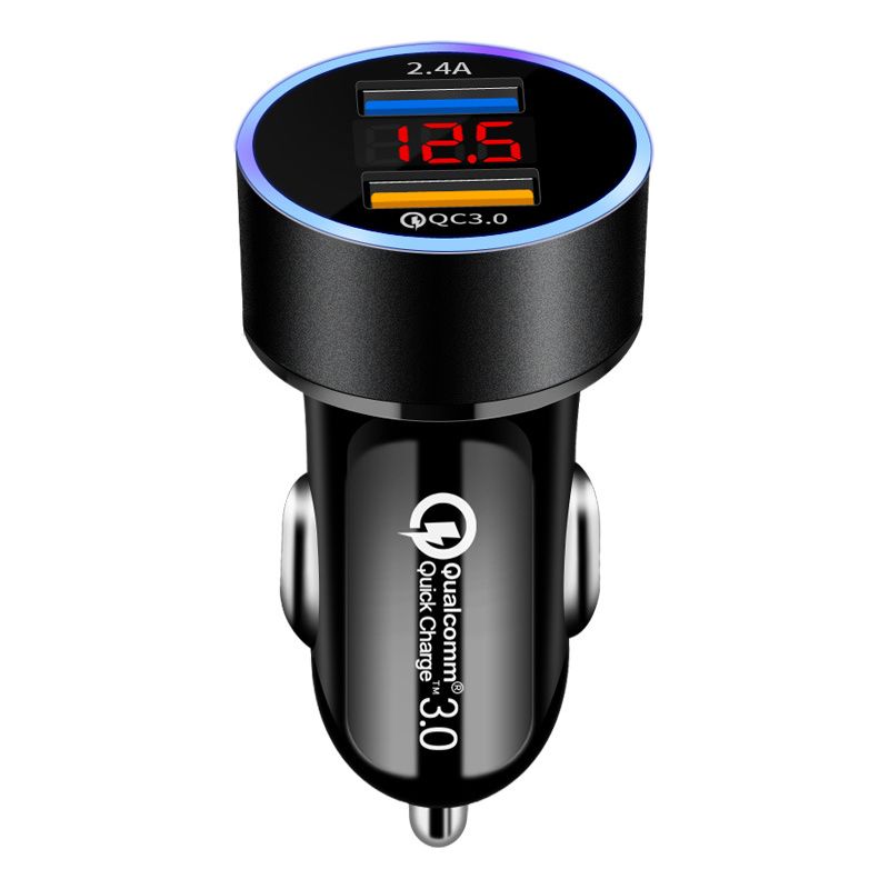 22,5-w-usb-kfz-ladegerät, 12-v-/24-v-pd- Und Qc-3.0-kfz-stecker Mit Led-voltmeter Und Ein-/ausschalter, Schnellladegerät Für Auto, Boot, Lkw, Golf Usw.
