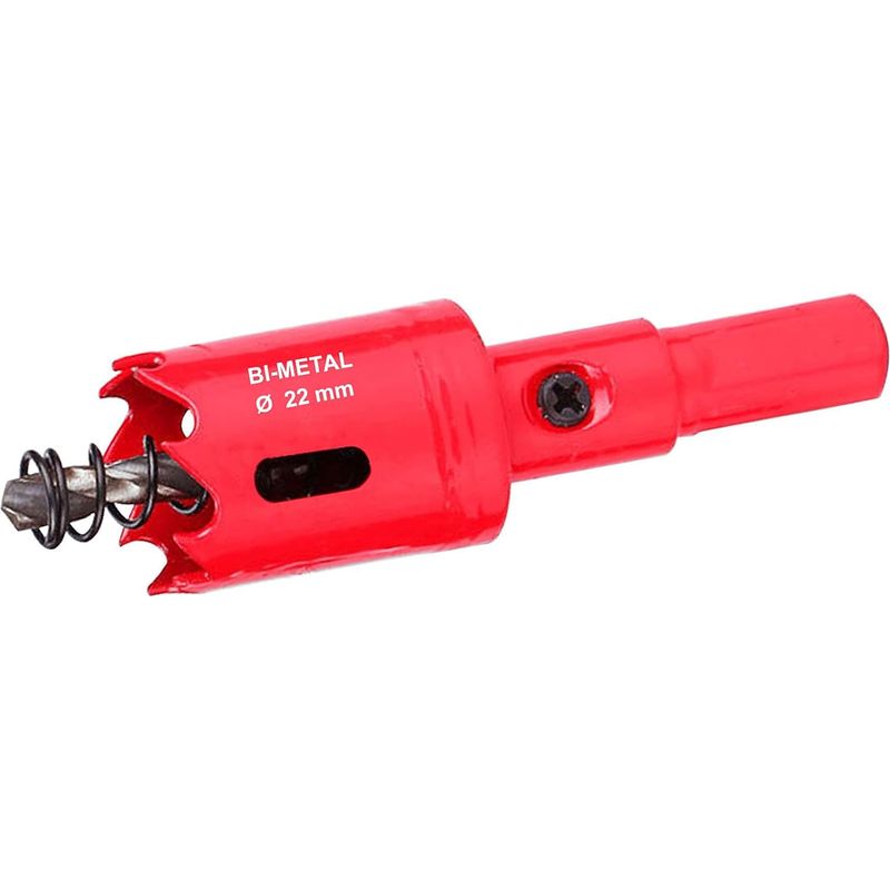 22-mm-m42-lochsäge, Bimetall-lochsäge, Universalbohrer Für Holz Mit Sechskantadapter Für Eisen, Aluminium, Gipskarton, Rohre, Kunststoffe Und Metalle (1 Stück)