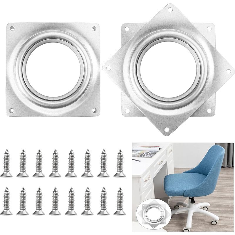 4-zoll-drehteller Aus Metall, 2 Stück, 360-grad-drehteller Mit Quadratischem Kugellager
